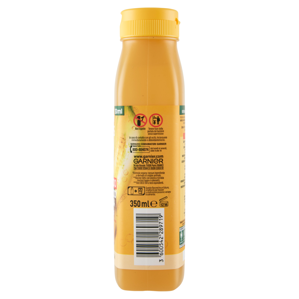 Garnier Fructis Hair Food, Shampoo nutriente alla banana per capelli secchi, 350 ml