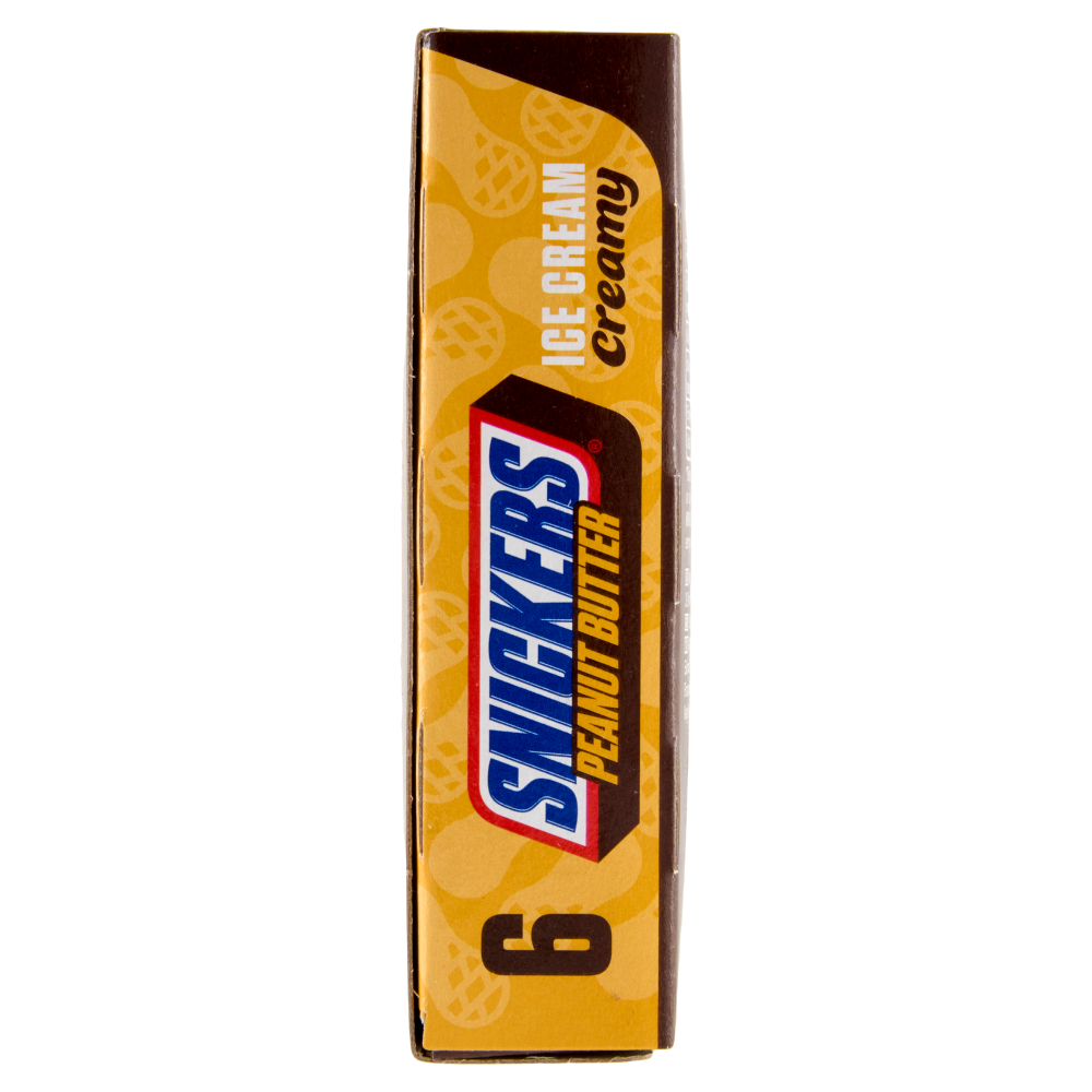 Snickers Barretta Gelato al cioccolato con burro d'arachidi e arachidi tostate, Multipack da 6 x 39g