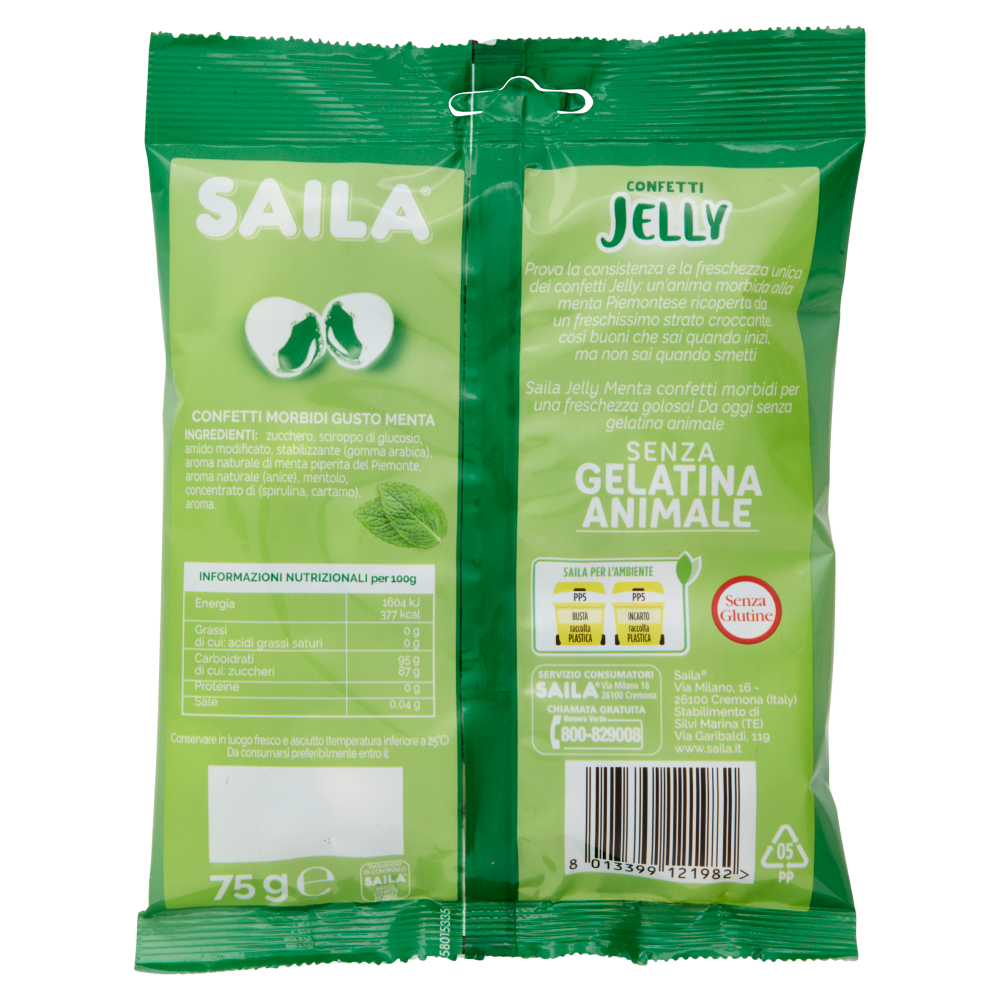 Saila alla menta Piemontese Confetti Jelly 75 g