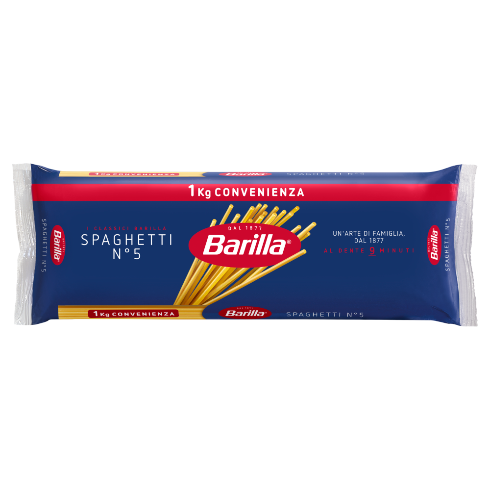 Barilla Pasta Spaghetti n.5 100 Grano Italiano 1Kg Carrefour