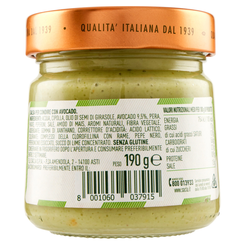 Saclà Guacamole con Avocado 190 g