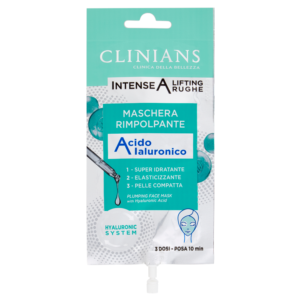 Clinians Intense A Lifting Rughe Maschera Rimpolpante Acido Ialuronico 15 mL