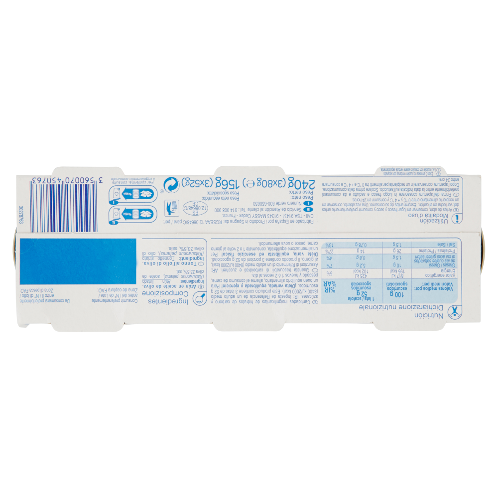 Tonno all'olio di oliva 3 x 80 g