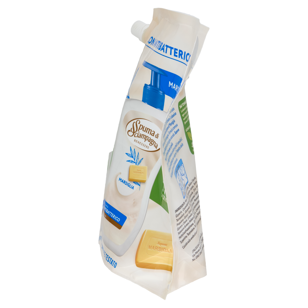 Spuma di Sciampagna Benessere Sapone crema Marsiglia Ecoricarica 1300 ml