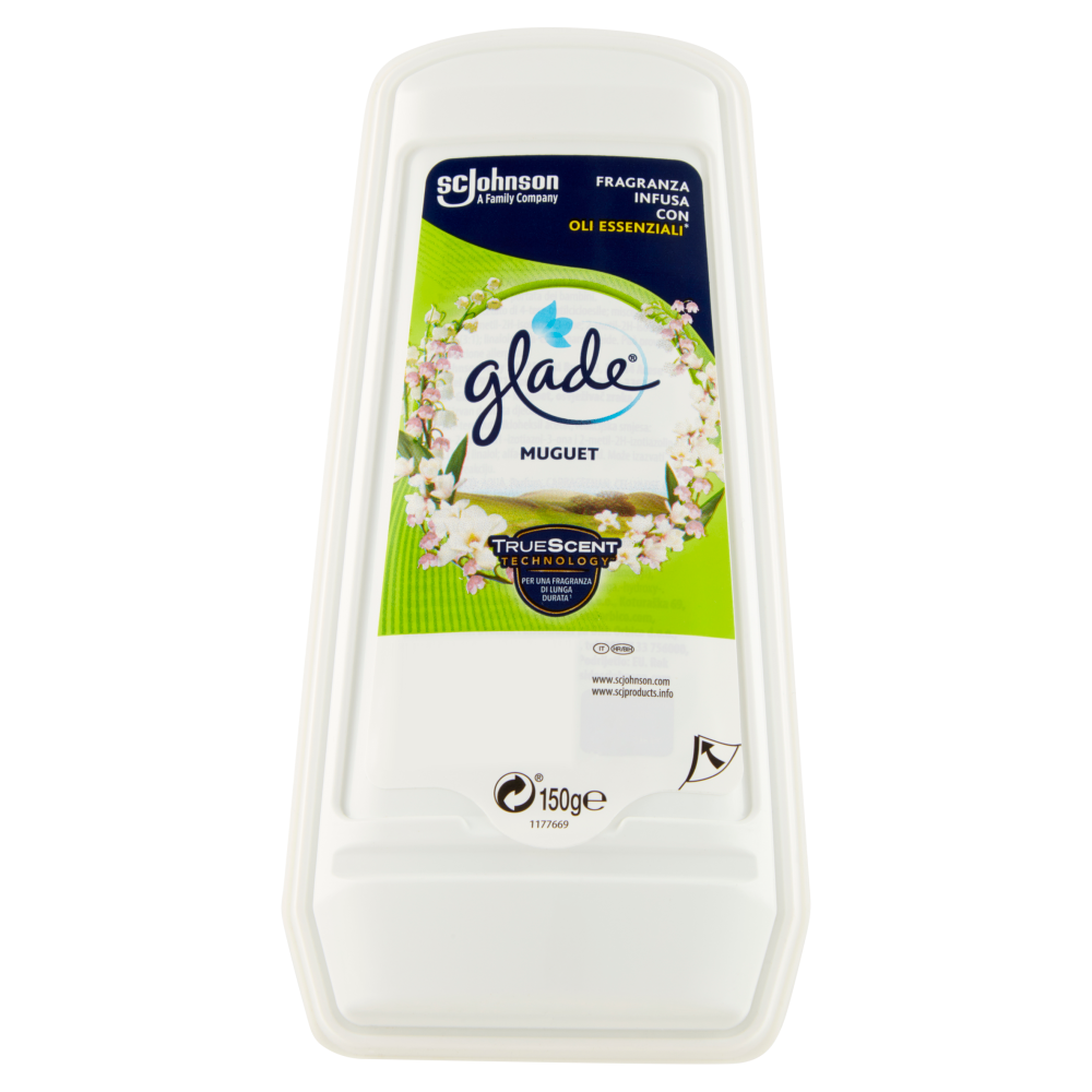Glade Assorbiodori, Profumatore per la Casa e Armadi, Fragranza Mughetto 150g