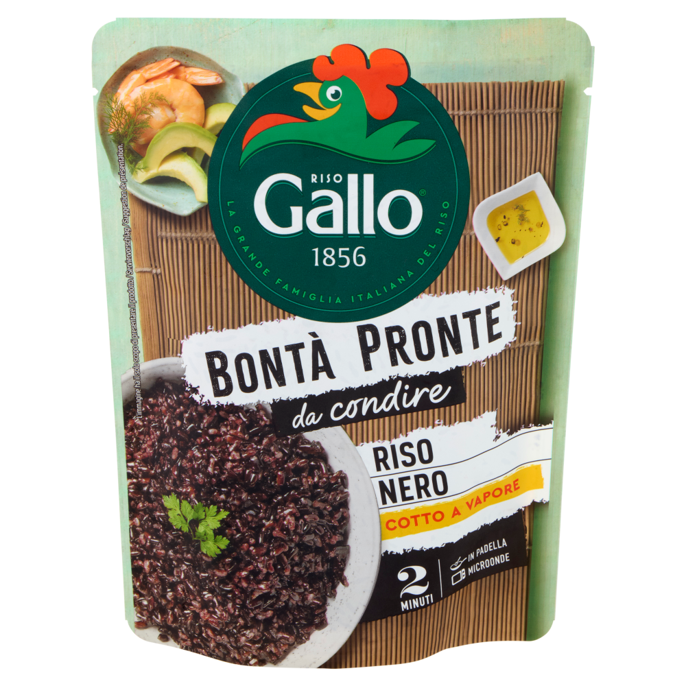 Riso Gallo Bont&agrave; Pronte da condire Riso Nero 250 g