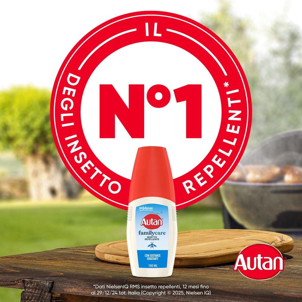 Autan Family Care Vapo Spray, Repellente Zanzare, Dermatologicamente Testato, Protezione Efficace Per Tutta la Famiglia fino a 4 ore, 100ml