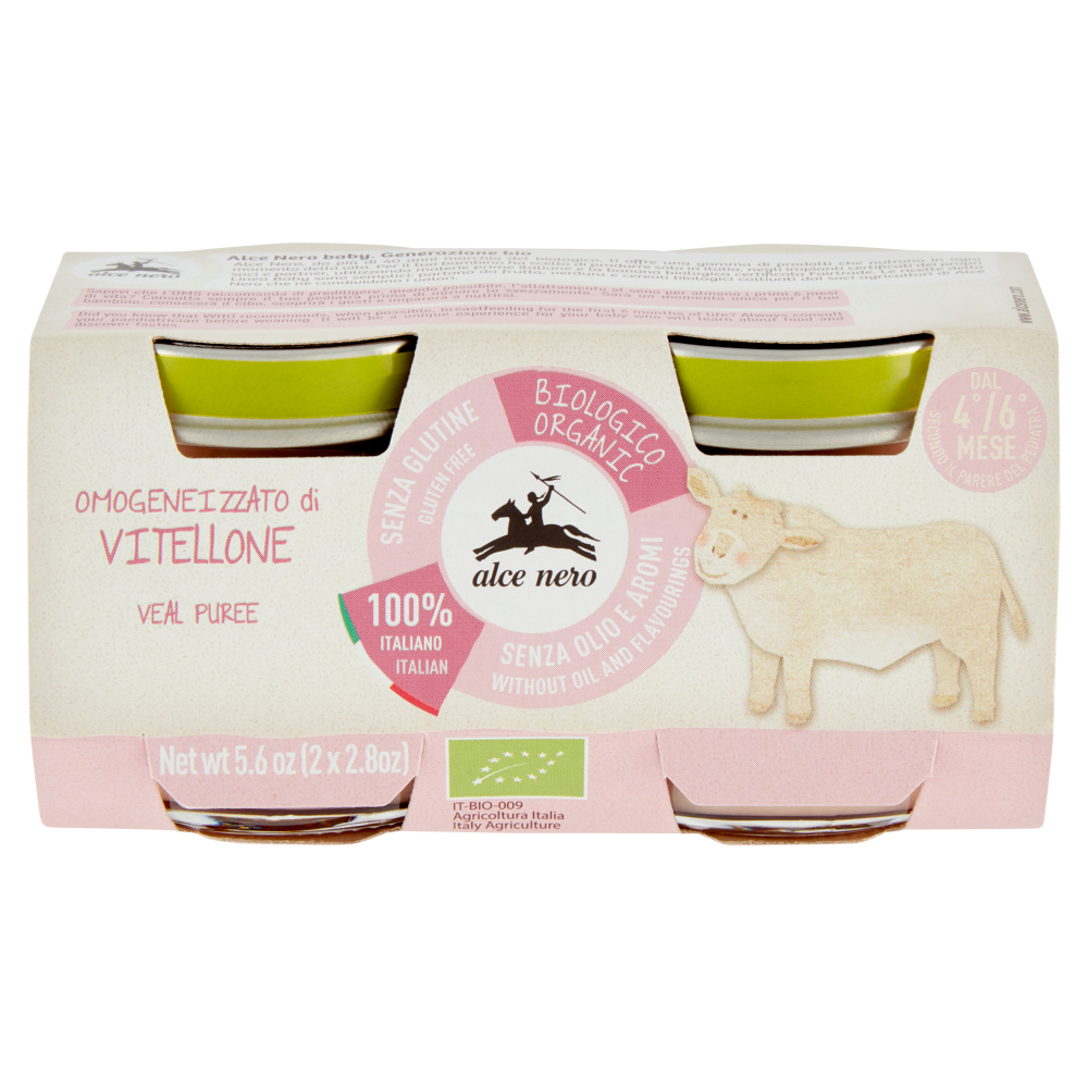 alce nero Omogeneizzato di Vitellone 2 x 80 g