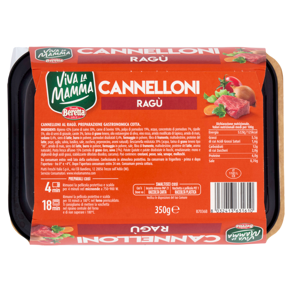 Viva la Mamma Cannelloni Ragù 350 g