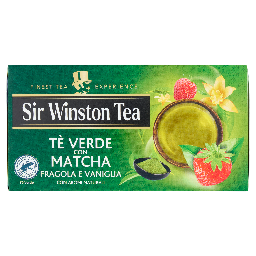 Sir Winston Tea Tè Verde con Matcha Fragola e Vaniglia 20 x 1,75 g