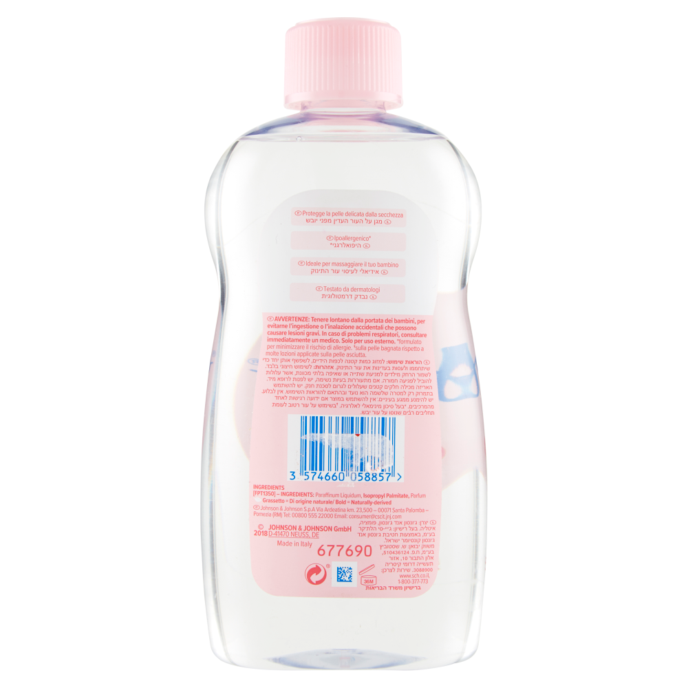 Johnson's Baby Olio Regolare, Idrata La Pelle, Adatto Sia Per I Bambini Che Per Gli Adulti, 500ml