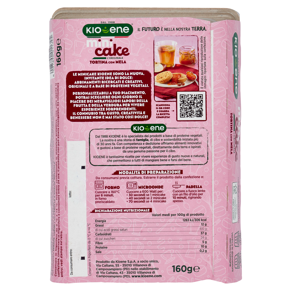 Kioene 4 mini cake Tortina con Mela 160 g