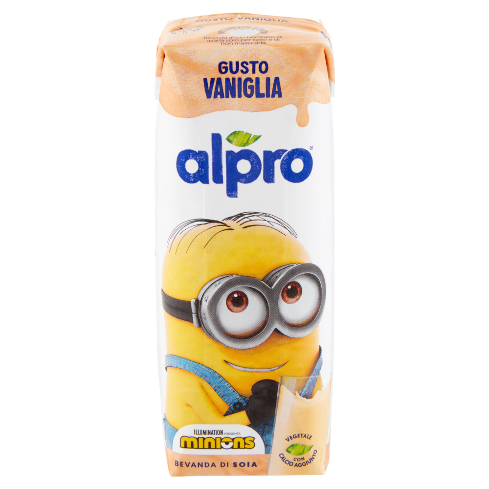ALPRO Minions, Bevanda Vegetale, Soia Gusto Vaniglia, No Lattosio, Basso in Grassi Saturi, 250 ml