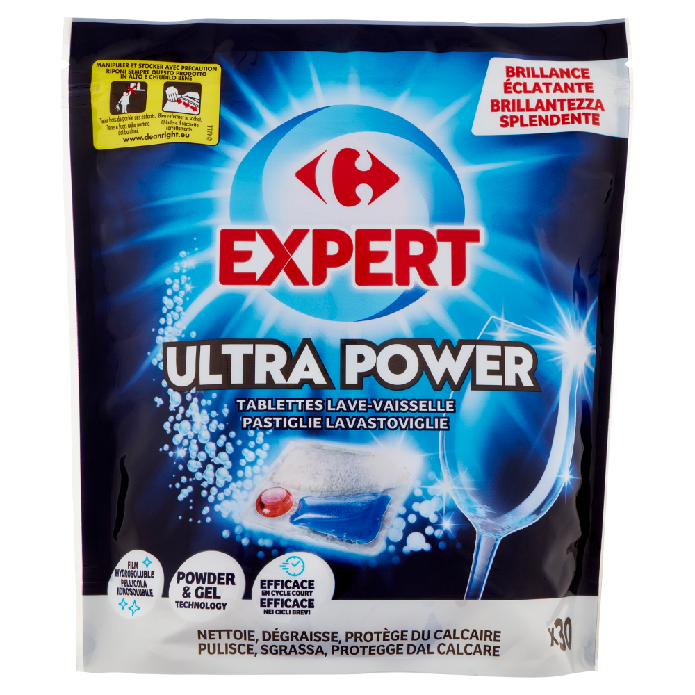 Carrefour Expert Ultra Power Pastiglie Lavastoviglie 30 x 12,5 g