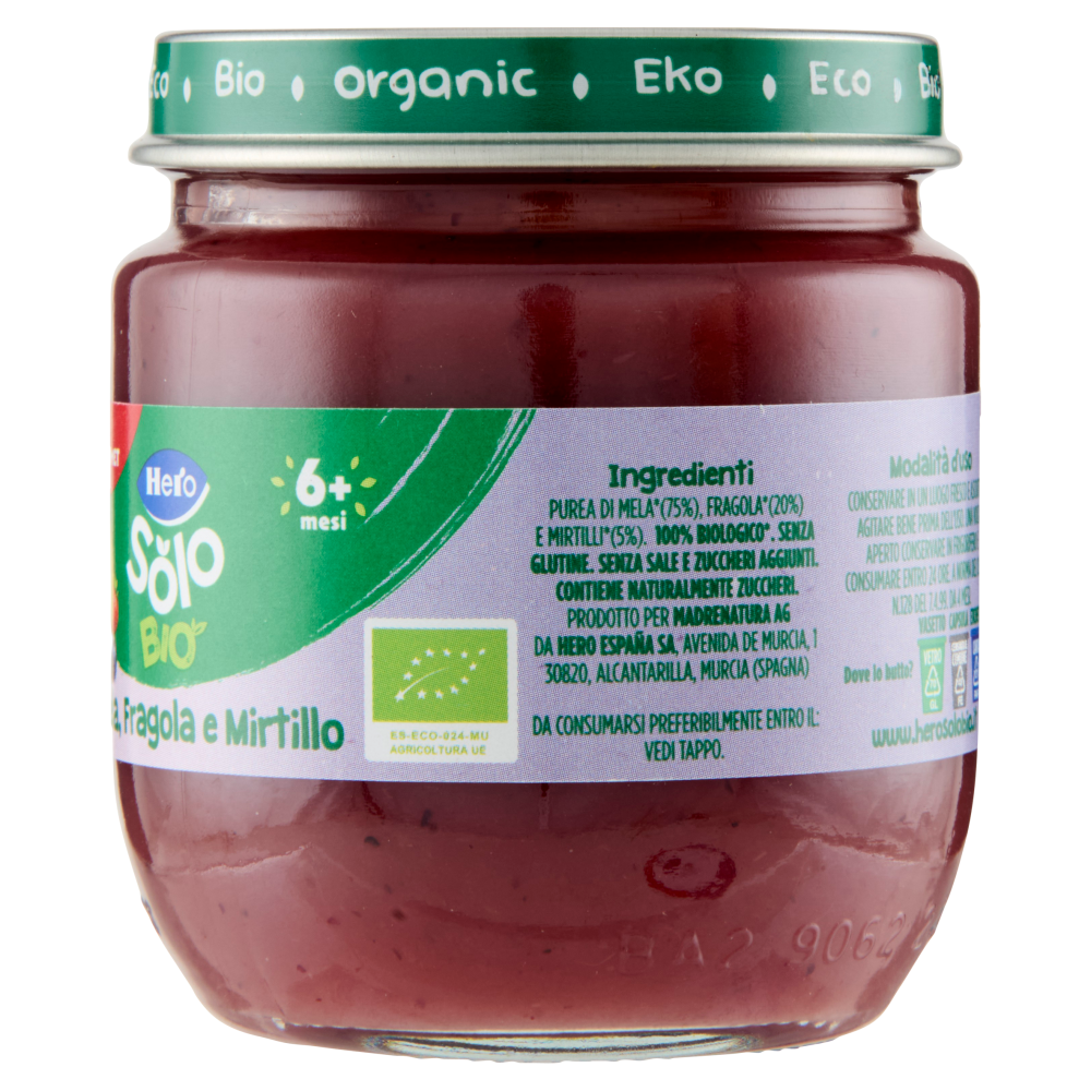 Hero Solo Bio Mela, Fragola e Mirtillo 120 g