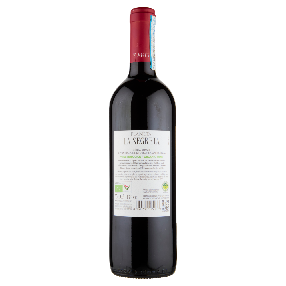 Planeta la Segreta Rosso Sicilia DOC Biologico 75 cl
