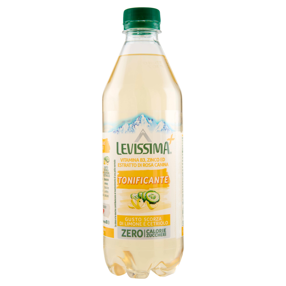 LEVISSIMA⁺ Tonificante, Acqua al gusto di Scorza di Limone e Cetriolo 50 cl