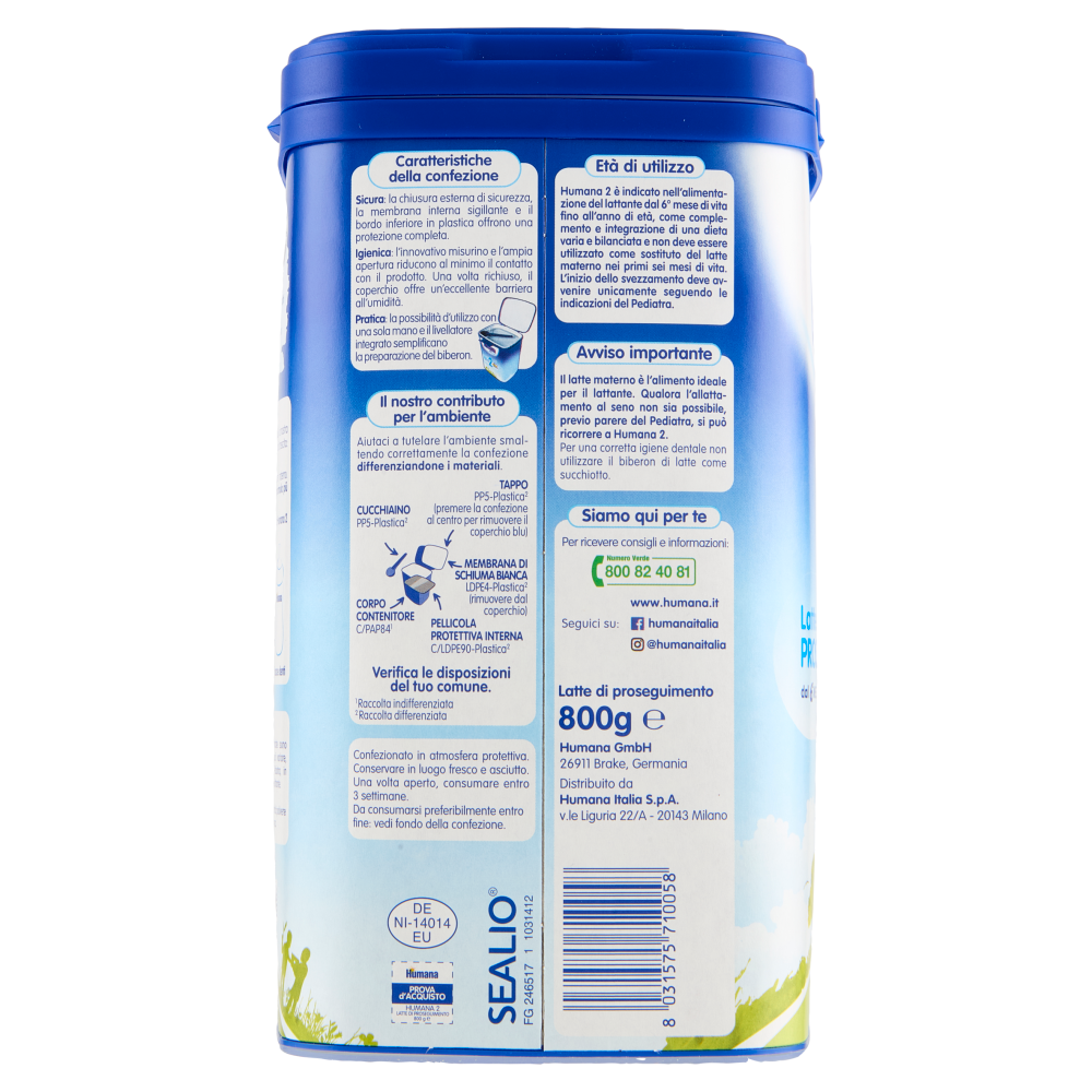 Humana Probalance 2 Latte di Proseguimento 800 g