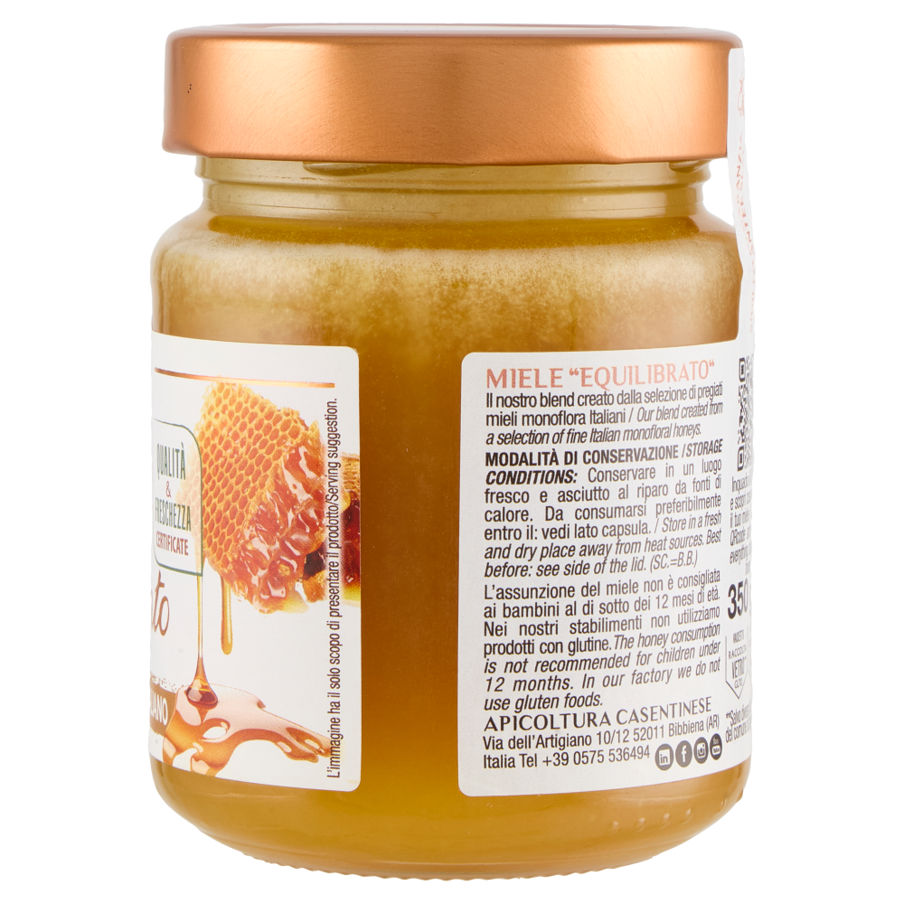 Apicoltura Casentinese Equilibrato il Miele Italiano 350 g
