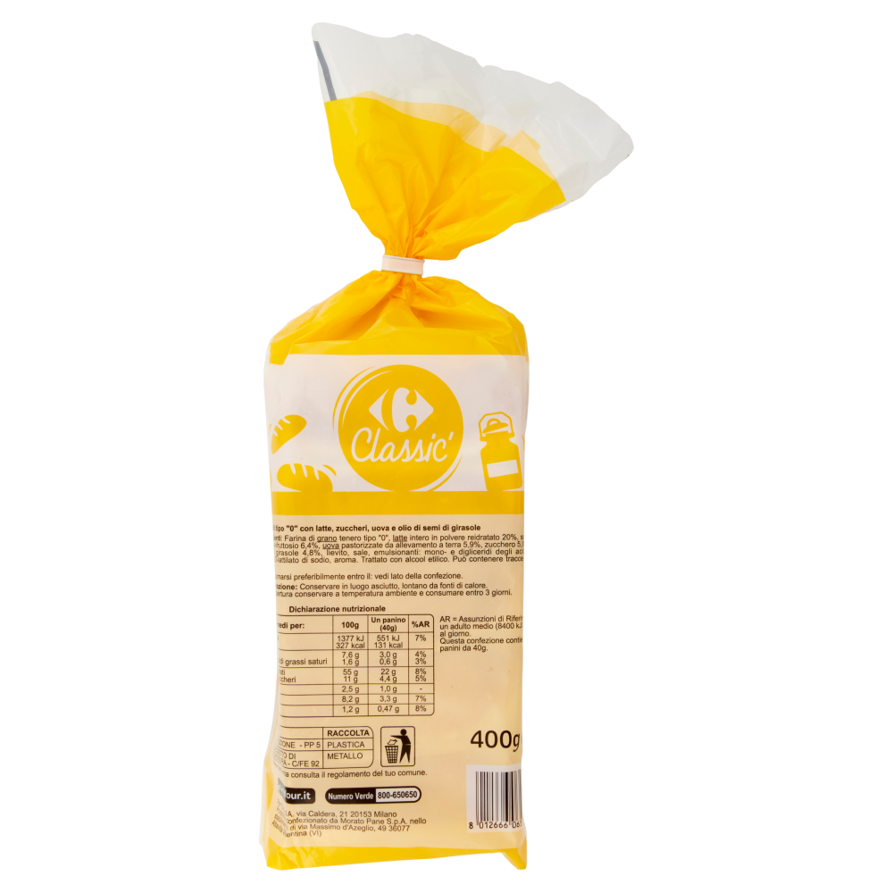 Carrefour Classic Panini al Latte 10 x 40 g