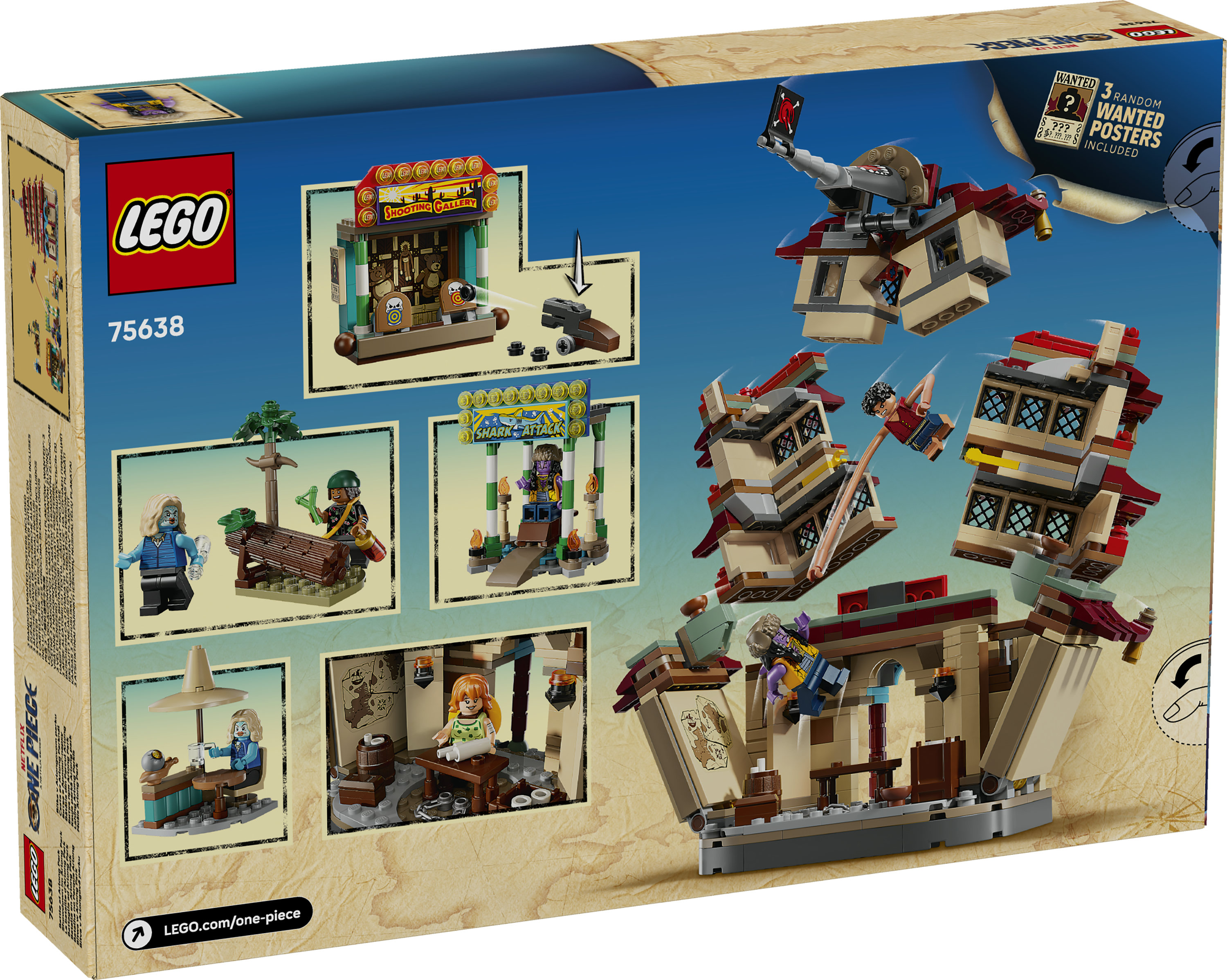 LEGO ONE PIECE 75638 Battaglia ad Arlong Park, Giocattolo con 5 Minifigure e una Pagoda che Crolla - Regalo per Bambini 9+