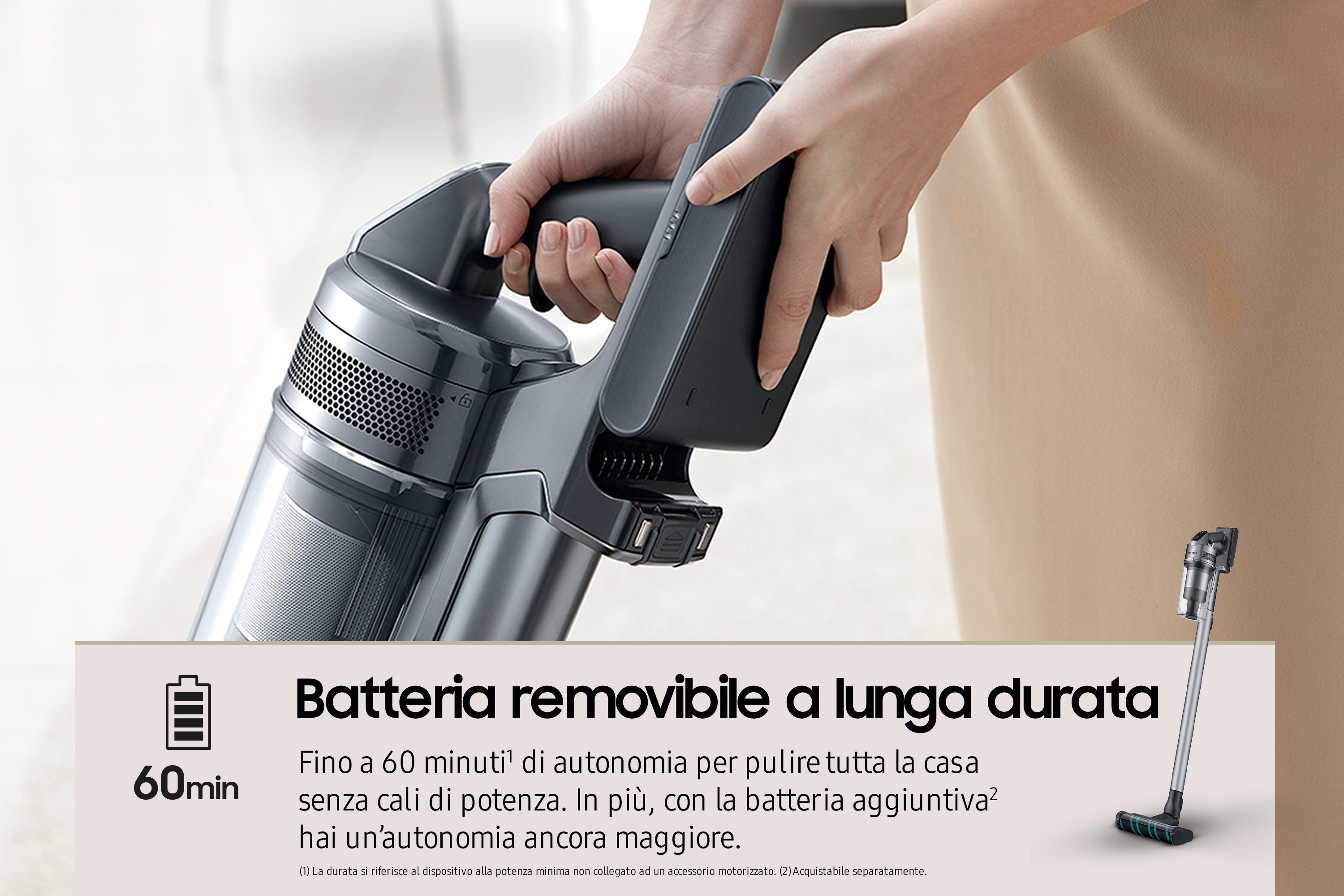 Samsung Aspirapolvere senza filo Jet™ 75E complete 200W VS20B75ACR5