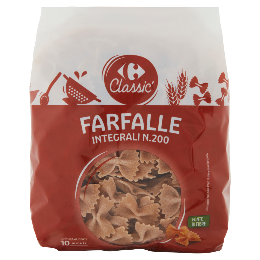 Carrefour Classic Farfalle Integrali N.200 500 g