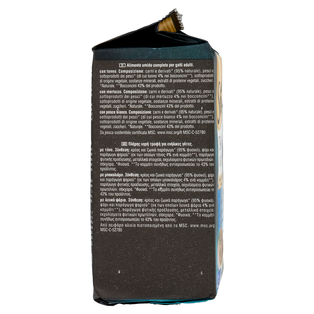 Sheba Délices du Jour Cibo Umido Gatto in Salsa con Tonno, Merluzzo e pesce bianco 6 x 50 g