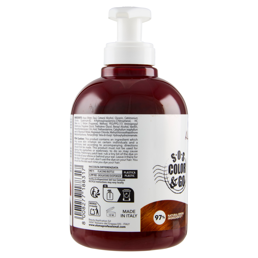Alama Professional S.O.S. Color & Go Maschera nutriente e colorante Rame 300 ml