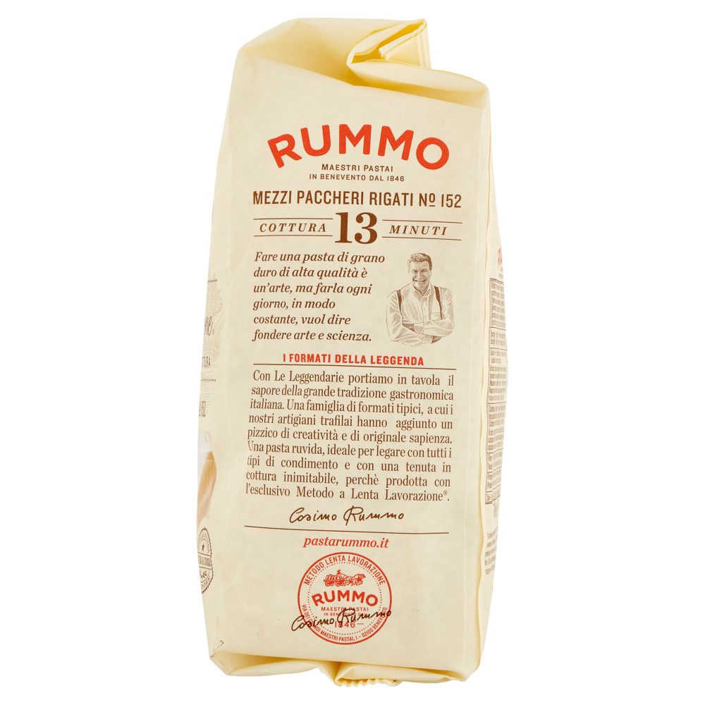 Rummo Le Leggendarie Mezzi Paccheri Rigati N° 152 500 g