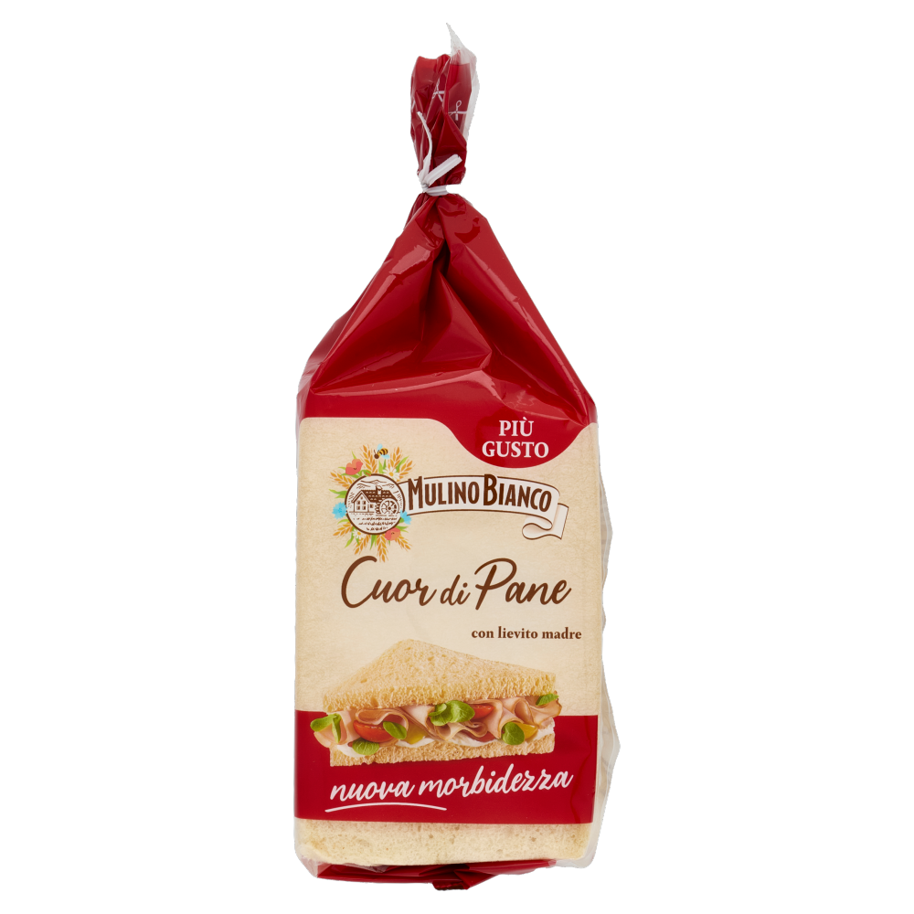 Mulino Bianco Cuor di Pane Pane Bianco Ideale per Tramezzino Nuova Morbidezza 325g