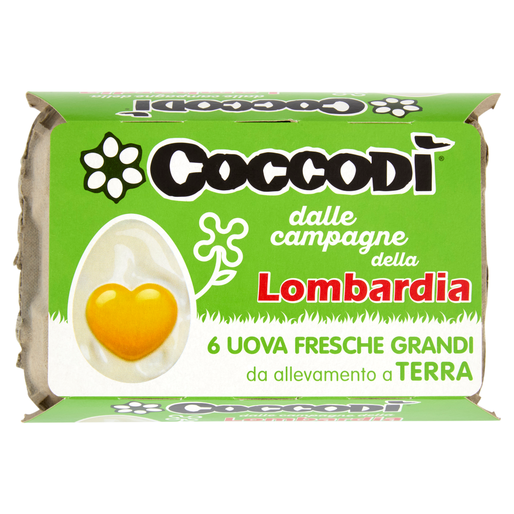 Coccodì dalle campagne della Lombardia 6 Uova Fresche Grandi da allevamento a Terra
