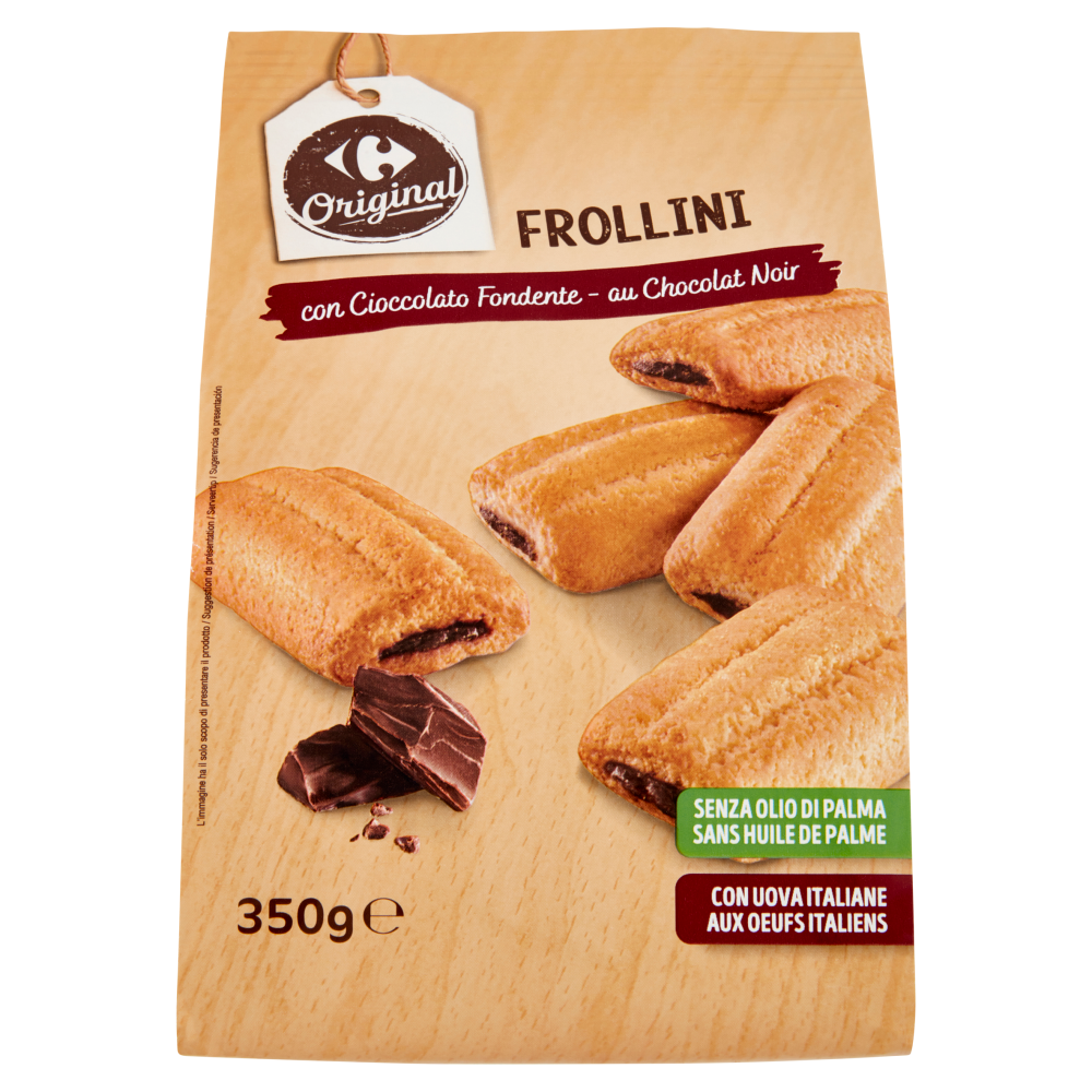 Carrefour Original Frollini con Cioccolato Fondente 350 g