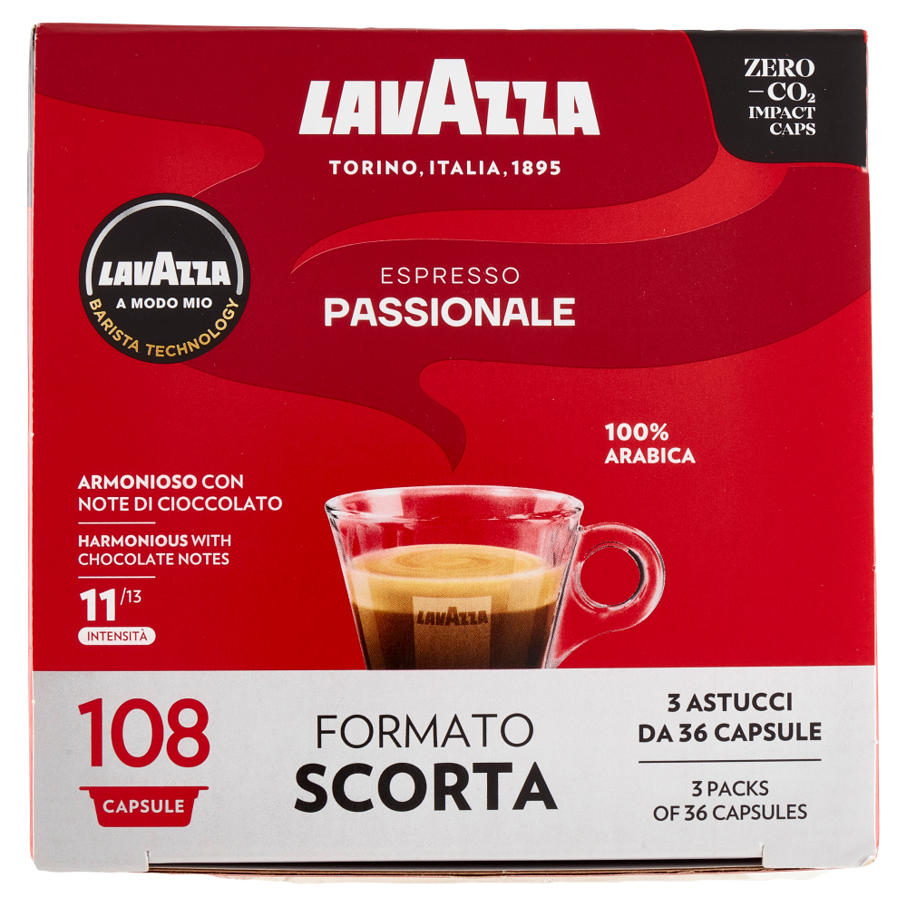 Lavazza A Modo Mio Espresso Passionale 108 Capsule 810 g