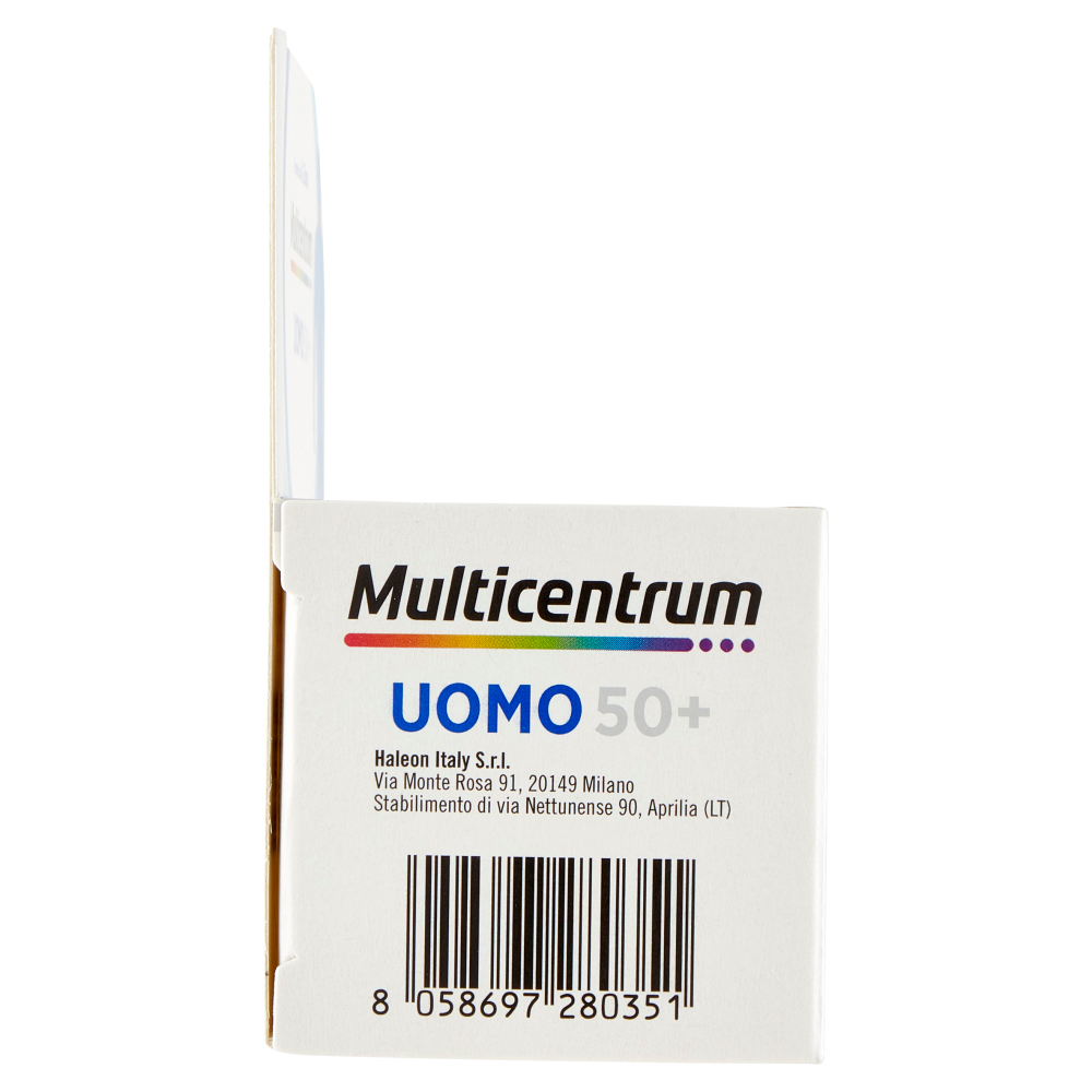 Multicentrum Uomo 50+ Integratore Multivitaminico con Vitamina D, B12, Calcio e Magnesio 30 cpr 40 g