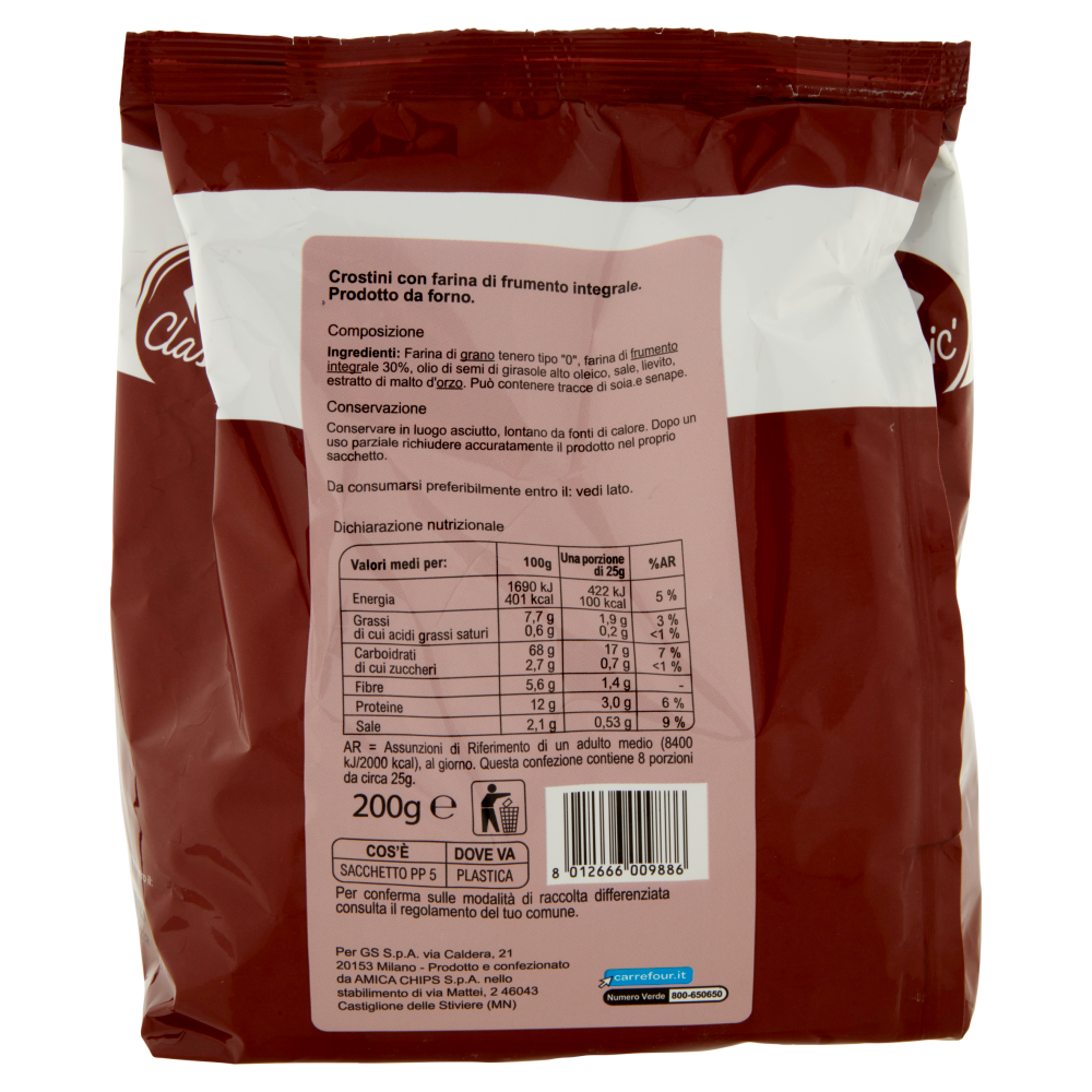 Carrefour Classic Crostini Integrali 200 g