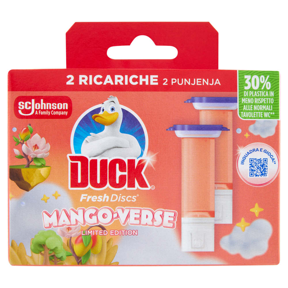 Duck Fresh Discs - Doppia Ricarica, Fragranza Mango 2 x 36ml