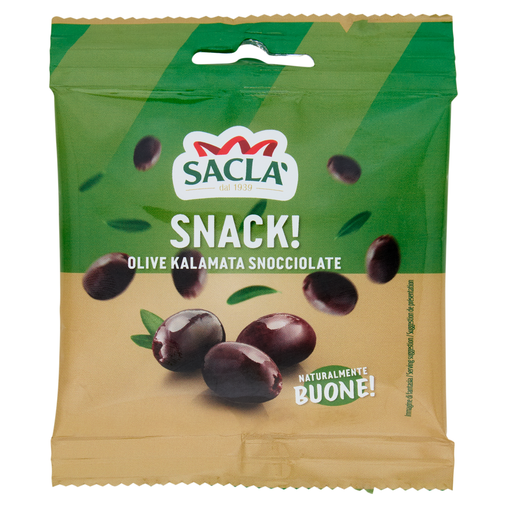Saclà Snack! Olive Kalamata Snocciolate 30 g