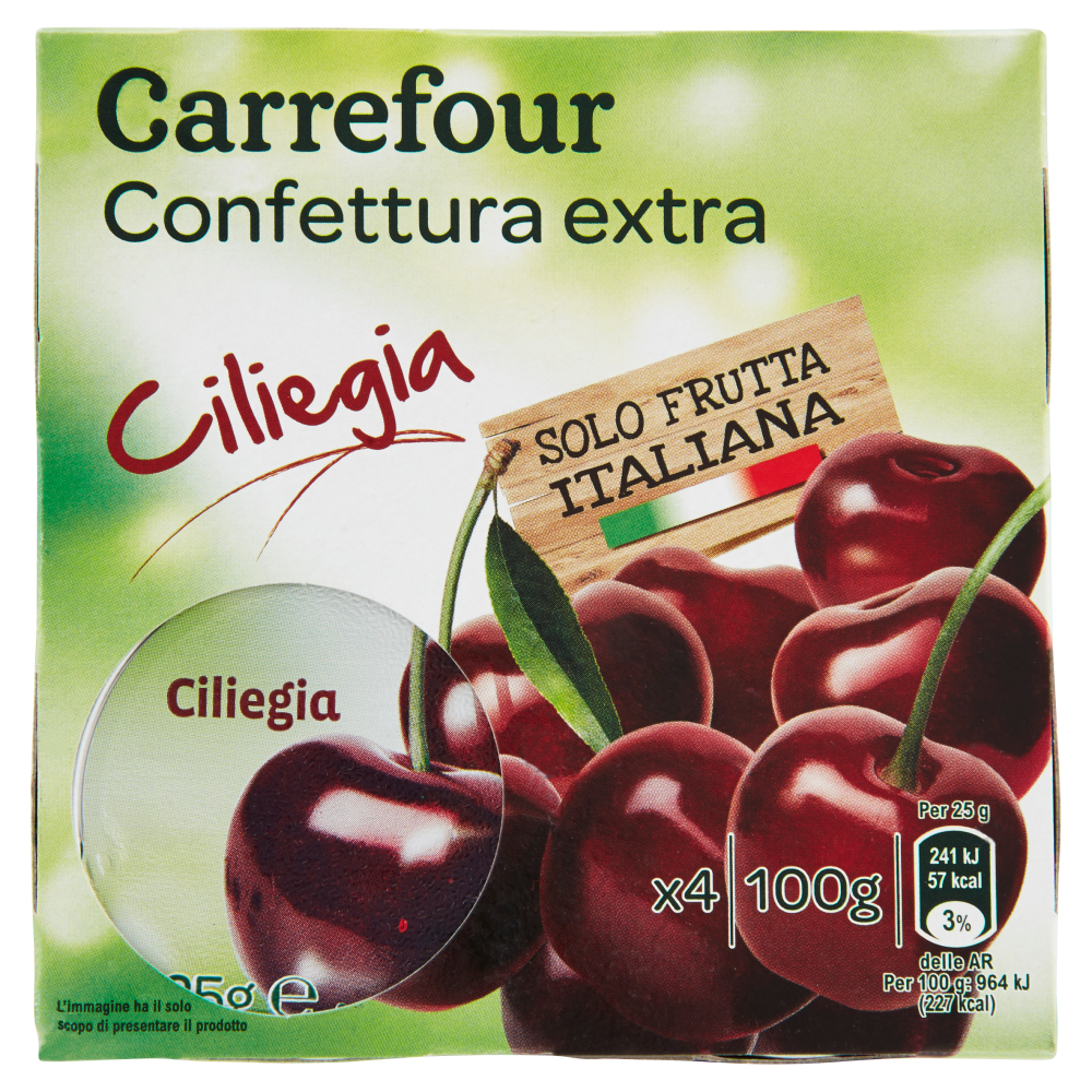 Carrefour Confettura extra Ciliegia 4 x 25 g