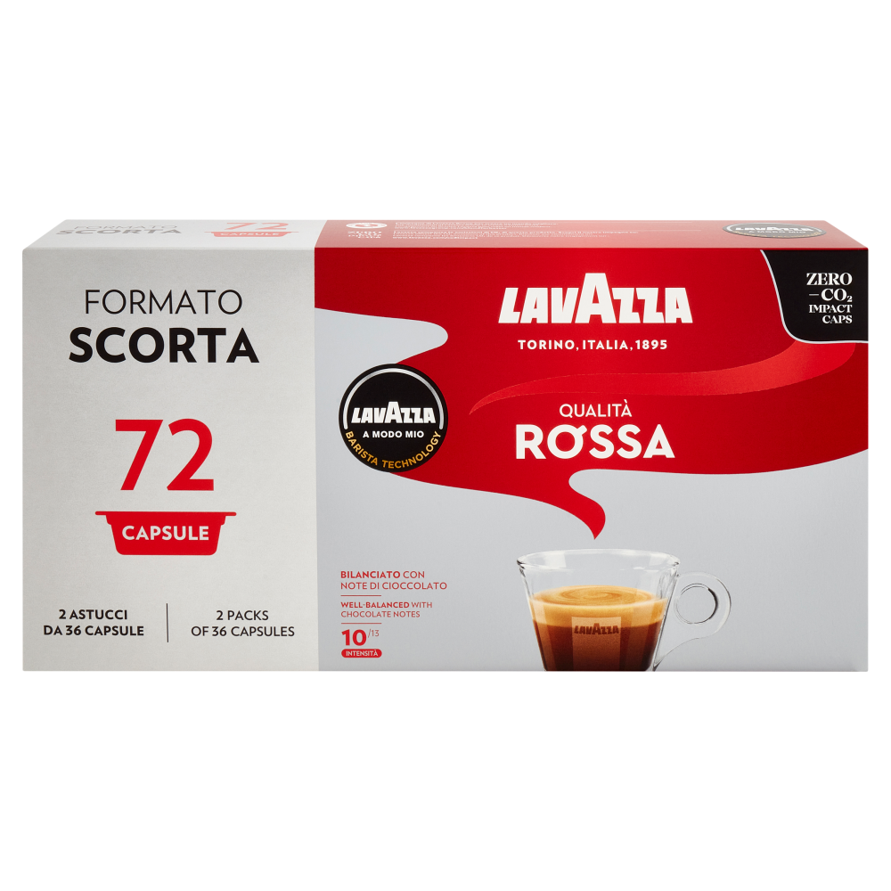 Lavazza A Modo Mio Qualità Rossa 72 capsule 540g