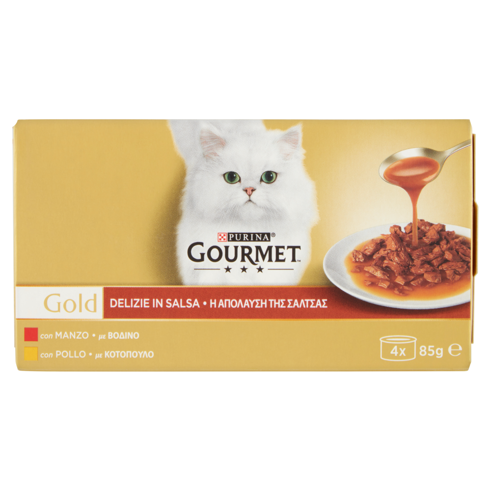 PURINA GOURMET Gold Delizie in Salsa Pollo / Manzo 4x85g