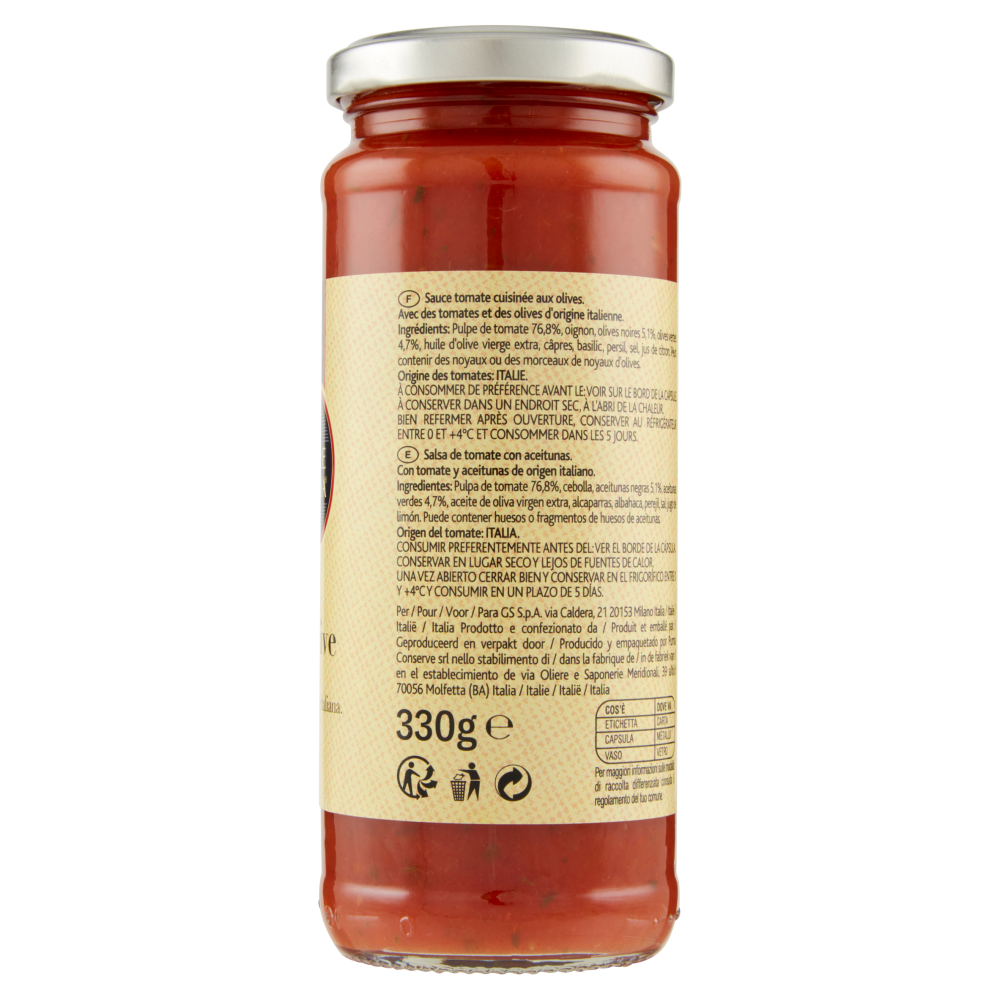 Terre d'Italia Sugo alle olive 330 g