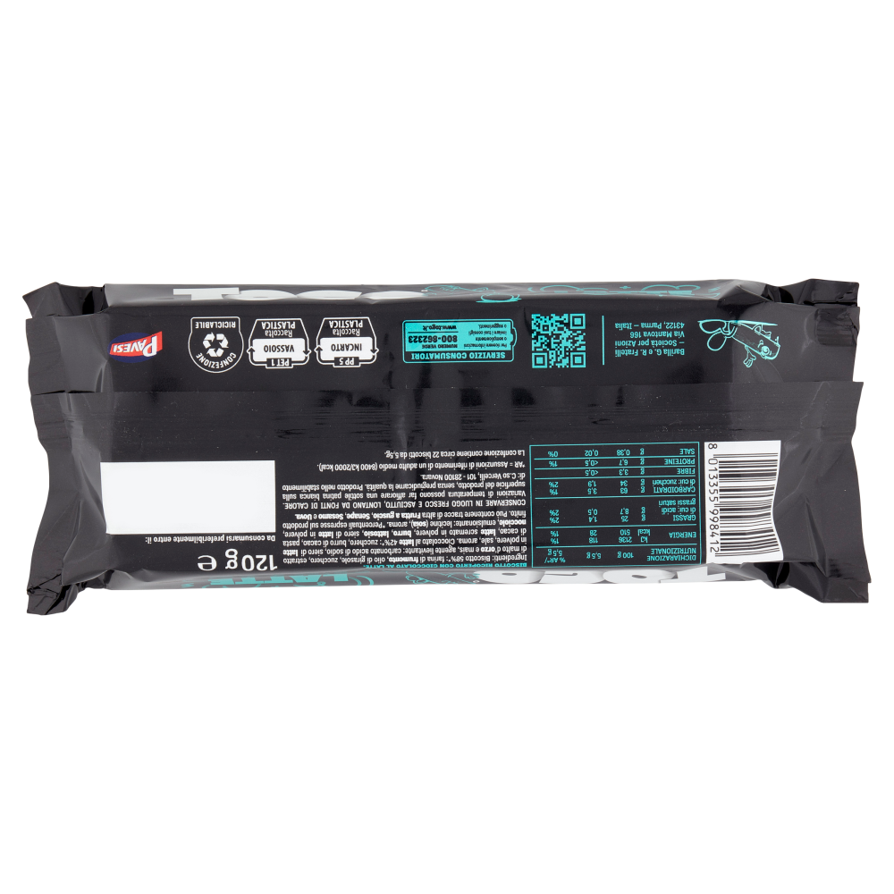 Pavesi Togo Latte Snack Biscotto Ricoperto con Cioccolato al Latte 120g