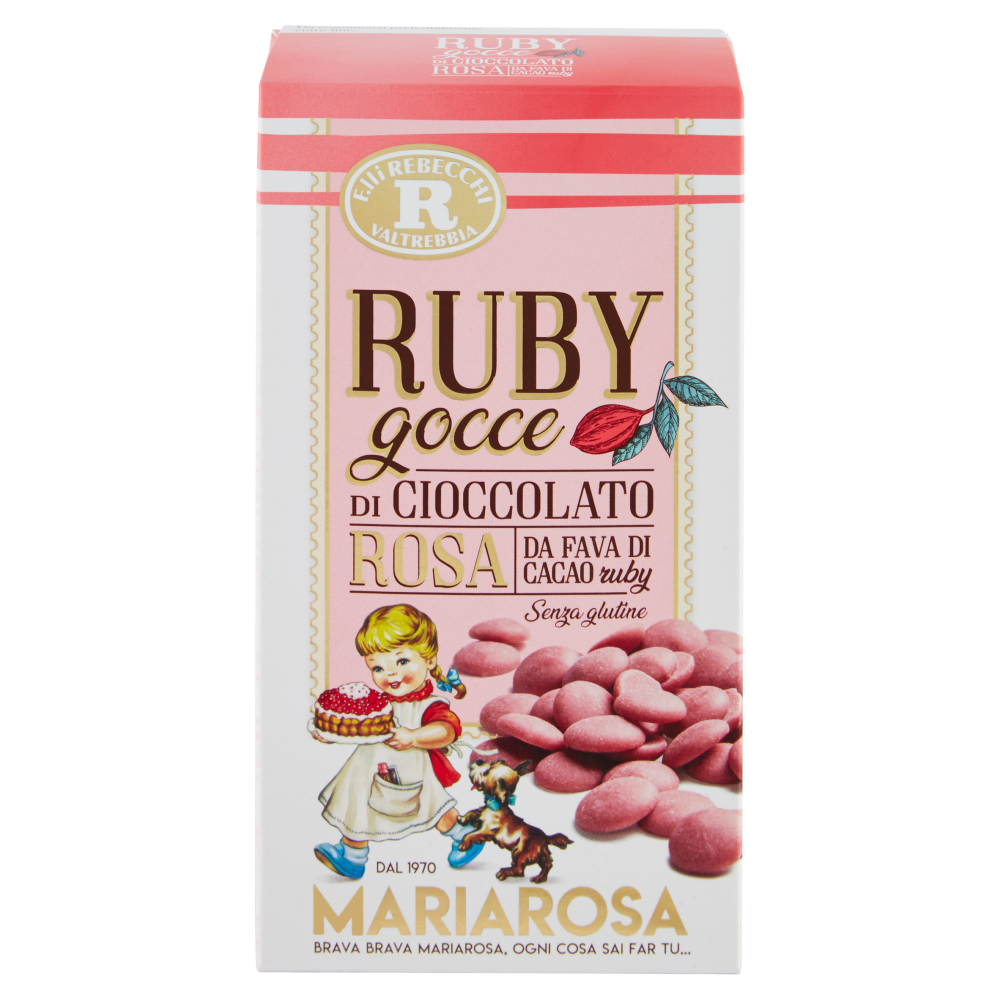 Mariarosa Ruby Gocce di Cioccolato Rosa 100 g