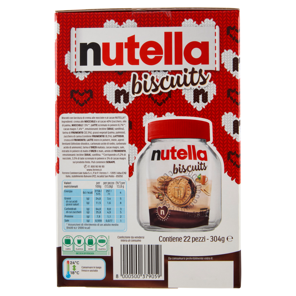 nutella biscuits Limited Edition 22 pezzi 304 g