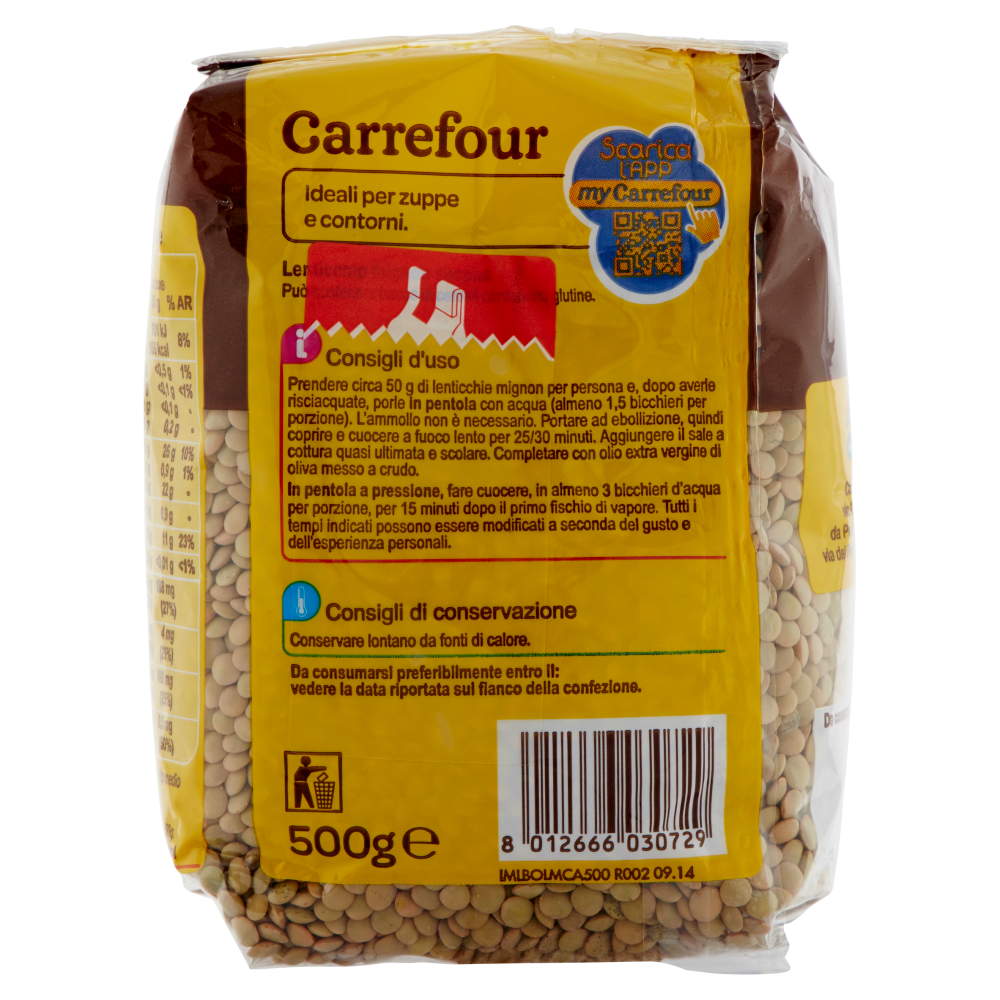 Carrefour Legumi Lenticchie Mignon 500 g