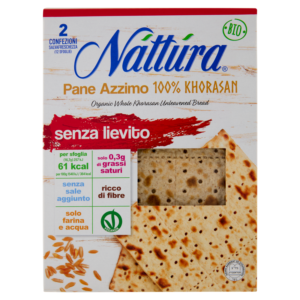 Náttúra Pane Azzimo 100% Khorasan Bio senza lievito 200 g