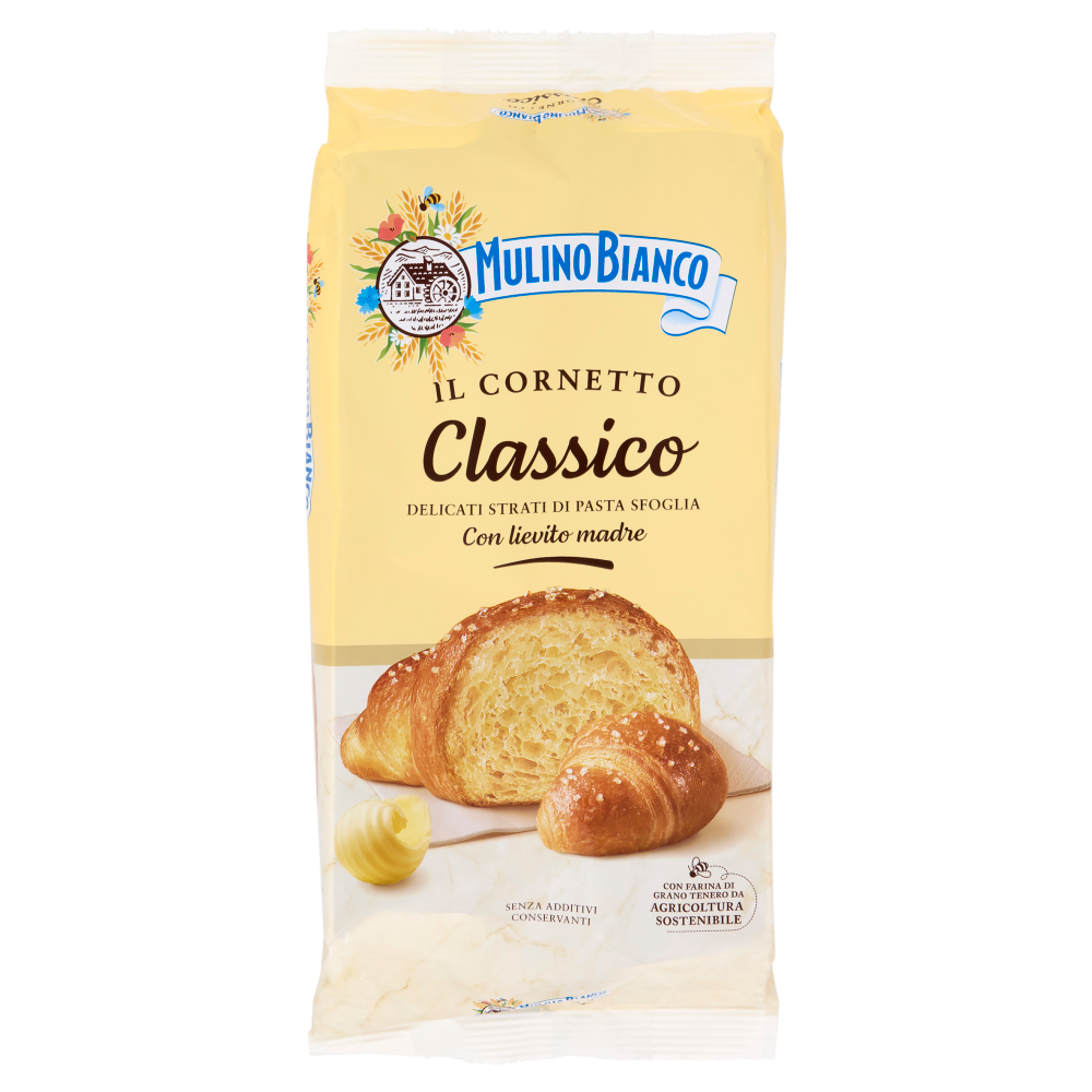 Mulino Bianco Cornetti Classici Merenda senza Additivi Conservanti 6 pezzi 240g