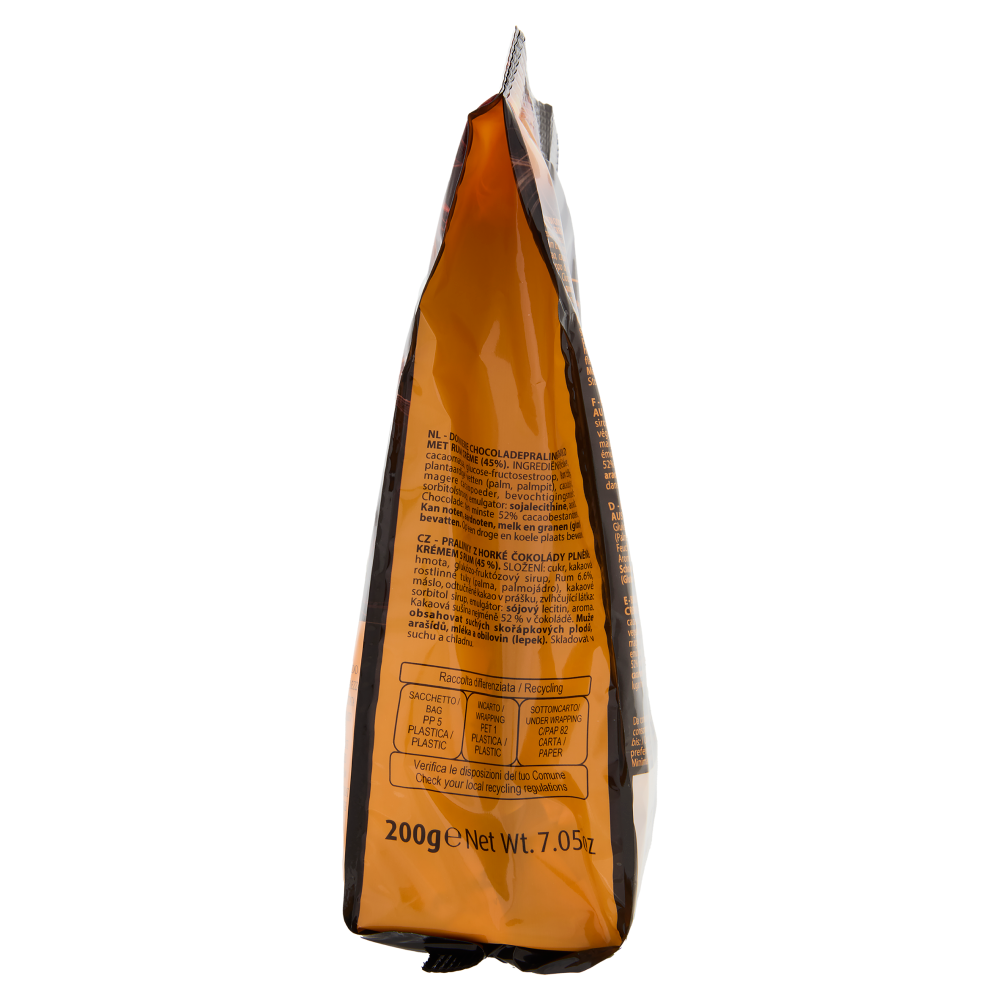 Vergani Rum Chocolate Praline di Cioccolato Fondente 200 g