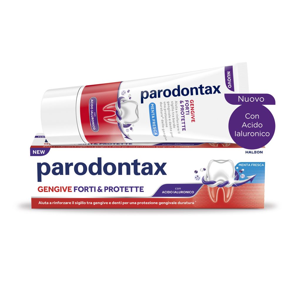Parodontax Dentifricio Gengive Forti e Protette con Acido Ialuronico, 75ml